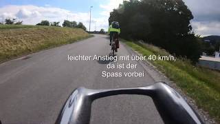 Rasante Fahrt mit dem Rennrad hinter einem EBikefahrer 45kmh [upl. by Cosmo705]