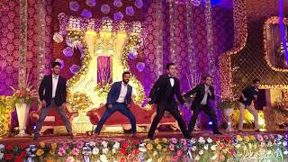 Best Indian Wedding Dance by Groom his Brothers  OH OH JAANE JAANA  SALMAN KHAN [upl. by Amme644]