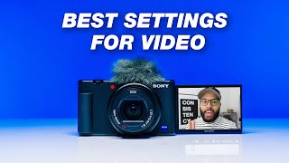 Sony ZV1 Tutorial 7 Best Camera Settings for Video [upl. by Notnerb]