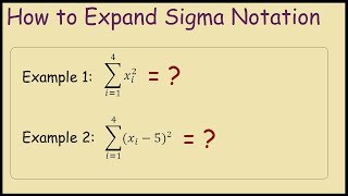 How to expand Summation Notation [upl. by Enivid636]