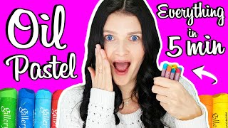 How to Use Oil Pastels for Beginners in 5 MINUTES 🎈🎈🎈 [upl. by Arekahs]