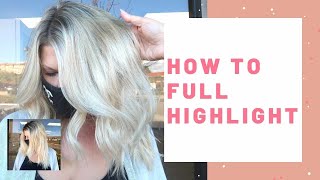 Platinum Blonde Highlights  FULL HIGHLIGHT FOIL PLACEMENT [upl. by Mumford655]