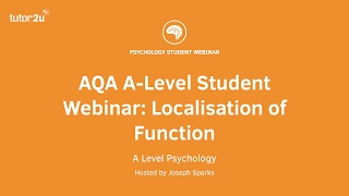 Revision Webinar Biopsychology – Localisation of Function [upl. by Ahseital503]