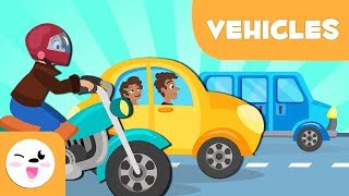 Land Transport vehicles for kids  Vocabulary [upl. by Dier]