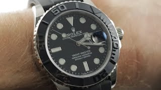 2019 Rolex Yachtmaster 42 Oysterflex 226659 Rolex Watch Review [upl. by Odnomra35]