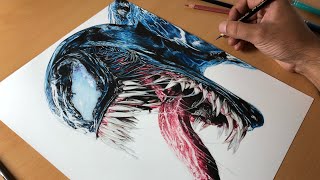 Drawing Venom Tom Hardy  Timelapse  Artology [upl. by Hynda]