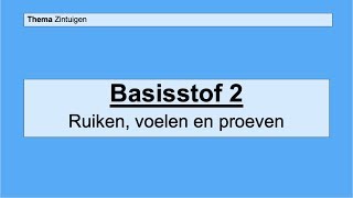 VMBO 3  Zintuigen  Basisstof 2 Ruiken voelen en proeven [upl. by Anayek573]