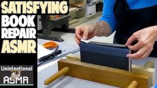 Unintentional ASMR 🛠️📘 Satisfying Book Repair  Cutting amp TONS of triggers Compilation [upl. by Greeson984]