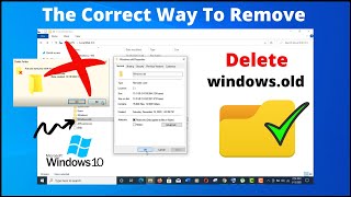 How To Delete Windowsold Folder From Windows 10 Safely 2021 [upl. by Linea80]