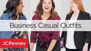 Work Outfit Ideas Business Casual Attire for Women  JCPenney [upl. by Eatnad909]