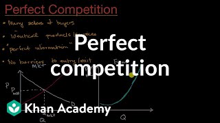 Perfect competition  Microeconomics  Khan Academy [upl. by Aysab]