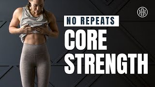 20 Minute Core Strength  No Repeats AB Workout [upl. by Neleb914]