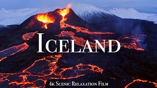 Iceland 4K  Scenic Relaxation Film With Calming Music [upl. by Tebzil]