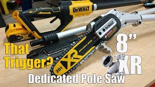 DEWALT 20Volt XR Brushless 8quot Pole Saw Review DCPS620 [upl. by Oecam]