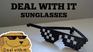 3D Perler Bead Wearable Deal With It Sunglasses [upl. by Brine257]