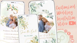 Electronic Wedding Invitation Video  Virtual Wedding Invite Rustic [upl. by Sinnaoi907]