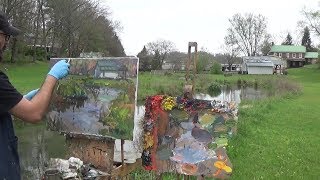 Kyle Buckland Beginner Plein Air Oil Painting Demonstration Landscape Art Lesson 10 [upl. by Shell]