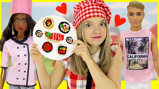 Learn to Make SUSHI with Barbie and Ken  Barbie Dream House Adventure  Barbie Doll Videos [upl. by Hussein]