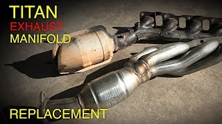 Nissan Titan Exhaust ManifoldHeader Replacement 20042015 [upl. by Yendyc]