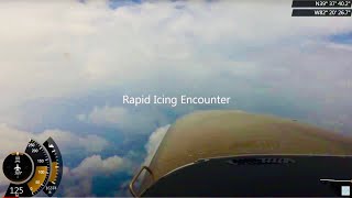 Cessna 206 Rapid Icing Encounter [upl. by Rossuck]