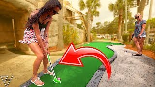 Mini Golf Short Putter Punishment Challenge  Crazy Hole In One [upl. by Gaye913]