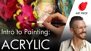 Acrylic Painting for Beginners Techniques amp Supplies [upl. by Myrlene]