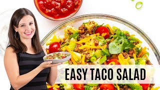 Healthy TACO SALAD RECIPE Easy In 20 Minutes [upl. by Lindsay]