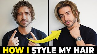 MENS HAIRSTYLE TUTORIAL  How To Style Medium Length Hair  Alex Costa [upl. by Notnilk]