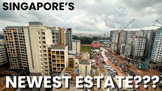 SINGAPORES NEWEST HDB ESTATE  Exploring Tengah New Town [upl. by Llehctim]