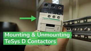 Mounting amp Unmounting TeSys D Contactors to DIN Rails  Schneider Electric Support [upl. by Norad581]