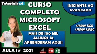 Curso Excel Completo Iniciante ao Avançado Aula 1 2021 ATUALIZADO [upl. by Bloem]