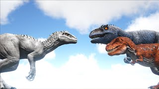 Indominus Rex VS ARK Dinosaurs  Cantex [upl. by Nlycaj]