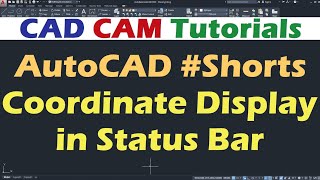 How to Display Coordinates in AutoCAD  Shorts [upl. by Ainit59]