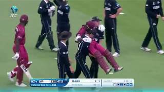 ICC U19 CWC An outstanding show of sportsmanship in the game between West Indies and New Zealand [upl. by Anahsohs]