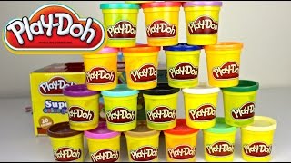 Plastilina Play Doh en Español Super Color pack Play Doh Box Caja de play Doh [upl. by Euqnom]