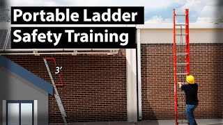 Portable Ladder Safety Training  OSHA Rules Fall Protection Accessories Workplace Safety [upl. by Elon]