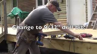 DIY Deck Part 11  Attaching Railing Posts [upl. by Gelman]