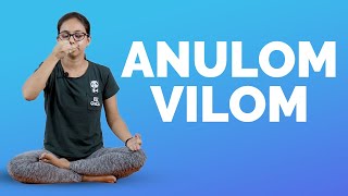 Anulom Vilom Pranayam  How to do  Benefits  Yog4lyf [upl. by Frierson]