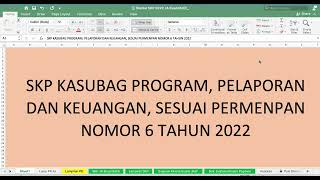 SKP KASUBAG PROGRAM PELAPORAN DAN KEUANGAN [upl. by Ronn666]