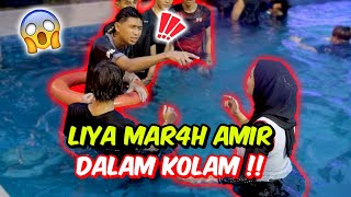 LIYA MAR4H AMIR DALAM KOLAM   SELAM PALING LAMA [upl. by Eimmot]