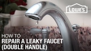 How To Fix A Dripping or Leaky Double Handle Faucet [upl. by Husha]