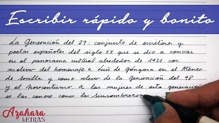 ✍ Cómo Escribir Rápido y Bonito en Cursiva [upl. by Saile600]