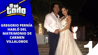 Lo Sé Todo  Gregorio Pernía contó por qué solo duró dos horas en el matrimonio de Carmen Villalobos [upl. by Edia]