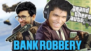 Funniest BANK ROBBERY in GTA 5 with liveinsaan [upl. by Nuahsyt]