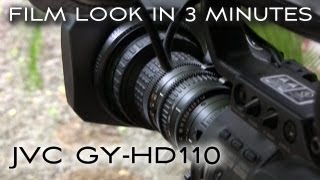 JVC GYHD110 Film Look in 3 Minutes Sharpness and iris settings  polarizing filter [upl. by Floridia]