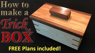 Woodworking How to make an awesome trick box  FREE plans [upl. by Audi]