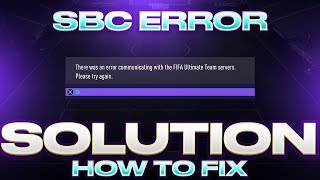 HOW TO FIX SBC SUBMIT ERROR FIFA 21 [upl. by Braunstein540]