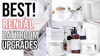 BEST 10 RenterFriendly LUXE Bathroom Upgrades  Stuff Nobody told you [upl. by Croom704]