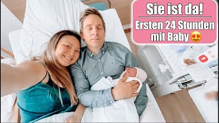 Sie ist da Unsere Tochter ist geboren 😍 Ersten 24 Stunden mit Neugeborenem Krankenhaus Mamiseelen [upl. by Anier563]