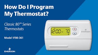 Classic 80 Series  1F80361  How Do I Program My Thermostat [upl. by Oniratac]